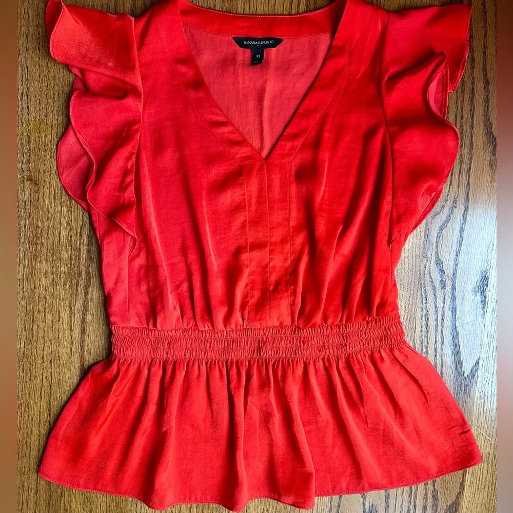 Banana Republic Short Ruffle Sleeve
Red Blouse - Picture 2 of 7